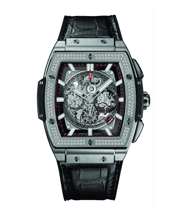 black leather strap copy barrel Hublot Big Bang