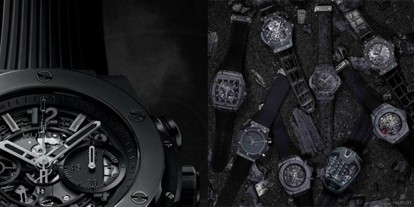 black strap copy Hublot Big Bang All black
