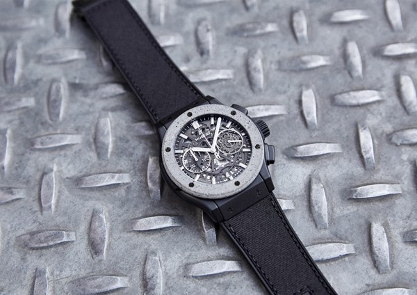 white scale replica Hublot Aero Skeleton Concrete Jungle