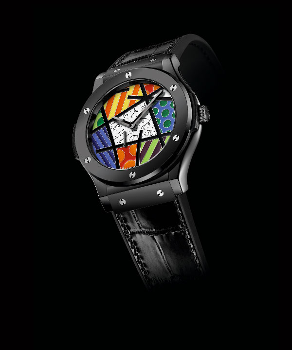 black bezel fake Hublot Classic Fusion Enamel Britto